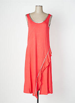 Robe longue sans manche sans manche orange MALOKA femme