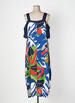 Robe courte manches courtes manches courtes bleu OZÉE femme
