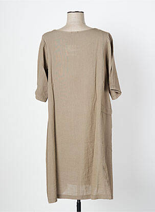 Robe courte manches courtes manches courtes marron OZÉE femme