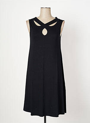 Robe mi-longue sans manche sans manche noir MALOKA femme