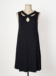 Robe mi-longue sans manche sans manche noir MALOKA femme