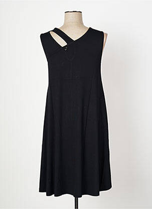 Robe mi-longue sans manche sans manche noir MALOKA femme