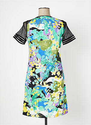 Robe courte manches courtes manches courtes bleu MALOKA femme