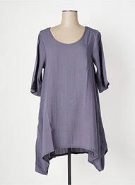 Robe mi-longue manches 3/4 manches 3/4 gris OZÉE femme