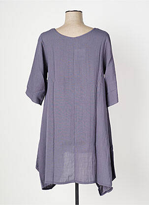 Robe mi-longue manches 3/4 manches 3/4 gris OZÉE femme