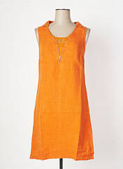 Robe mi-longue orange MALOKA pour femme seconde vue