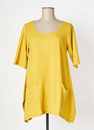 Robe courte sans manche sans manche jaune OZÉE femme