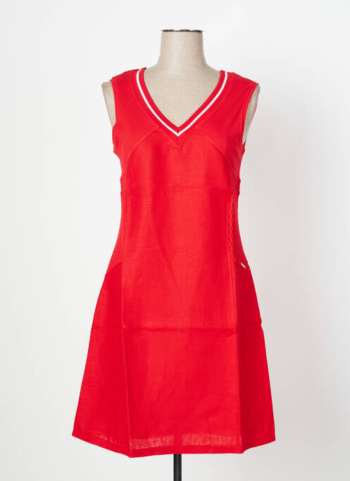 Robe mi-longue rouge MALOKA pour femme