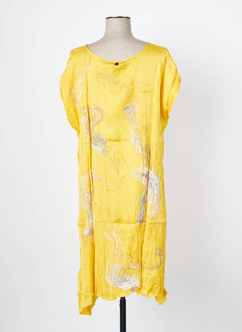 Robe mi-longue jaune MALOKA pour femme