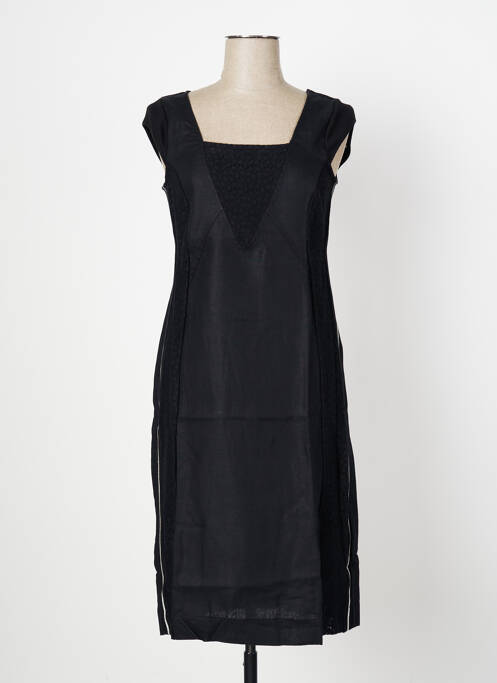 Robe mi-longue noir MALOKA pour femme