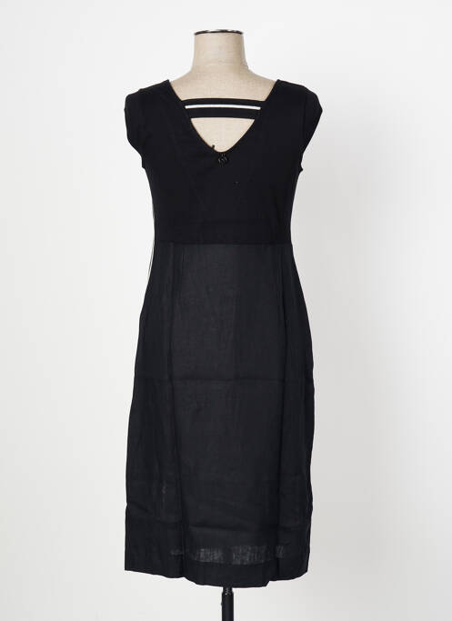 Robe mi-longue noir MALOKA pour femme