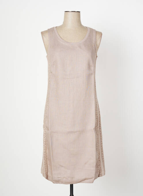 Robe mi-longue marron MALOKA pour femme