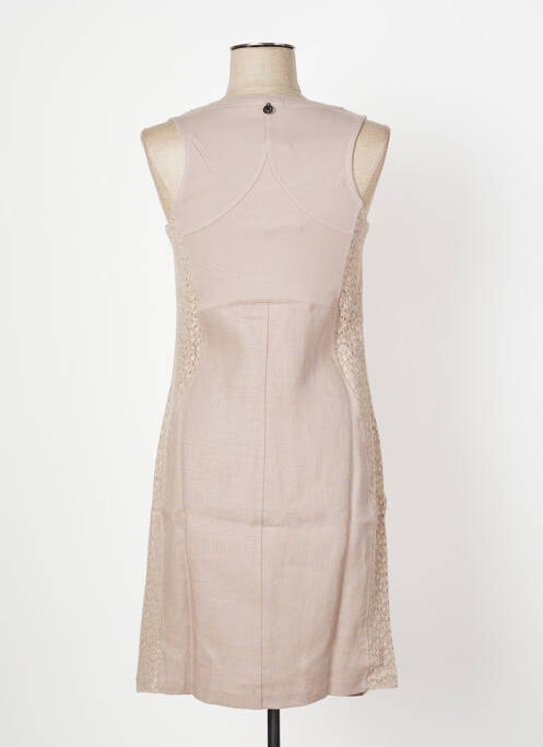 Robe mi-longue marron MALOKA pour femme