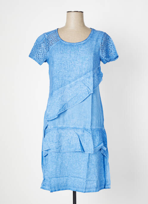 Robe mi-longue bleu MALOKA pour femme