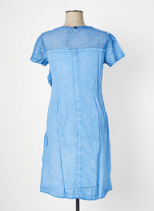 Robe mi-longue bleu MALOKA pour femme