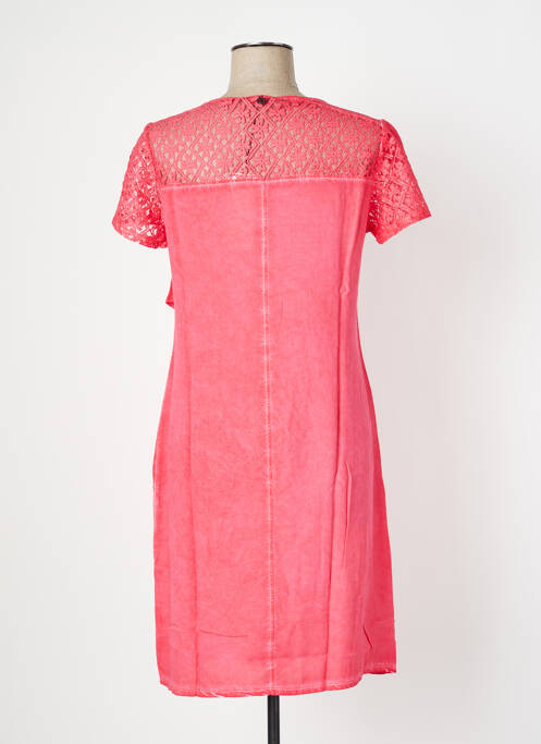 Robe mi-longue orange MALOKA pour femme