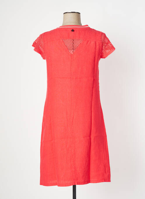 Robe mi-longue orange MALOKA pour femme