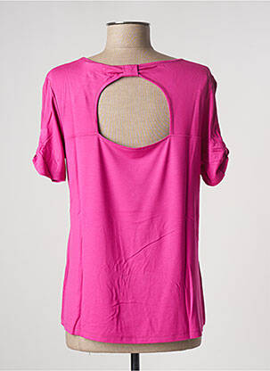 T-shirt stretch manches courtes rose MALOKA femme