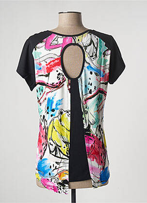 T-shirt stretch manches courtes noir MALOKA femme