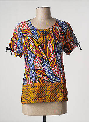 Blouse tissage popeline manches longues orange PAUL BRIAL femme