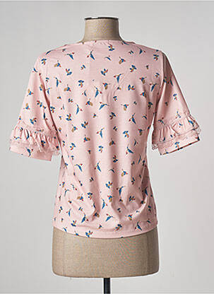 T-shirt imprimé fantaisie manches courtes rose PAUL BRIAL femme