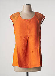 Débardeur coupe droite sans manche orange MALOKA femme