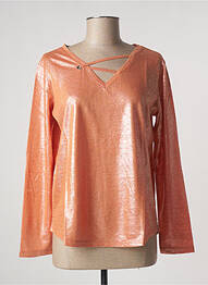 T-shirt manches longues manches longues orange MALOKA femme