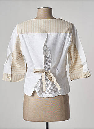 Veste casual col rond beige MALOKA femme