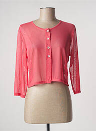 Gilet manches longues manches 3/4 rouge MALOKA femme