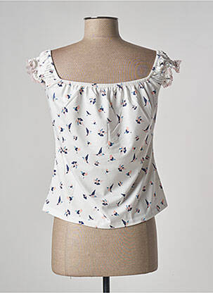 T-shirt imprimé fantaisie manches courtes blanc PAUL BRIAL femme