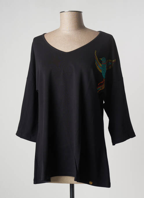 T-shirt noir PAUL BRIAL pour femme