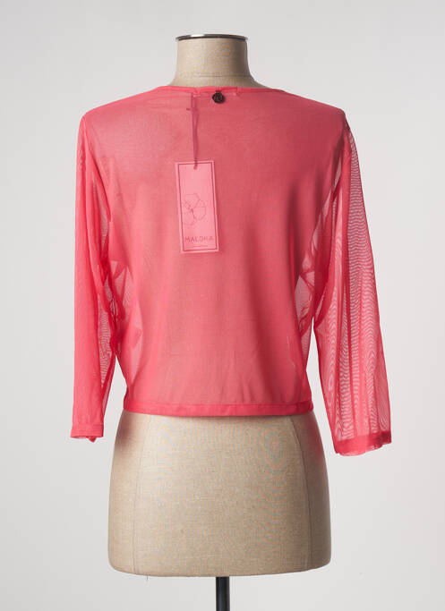 Gilet manches longues rouge MALOKA pour femme