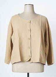 Veste casual col rond marron G!OZE femme