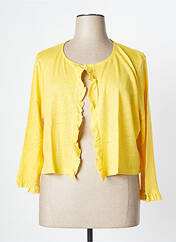 Gilet manches longues jaune MALOKA pour femme seconde vue