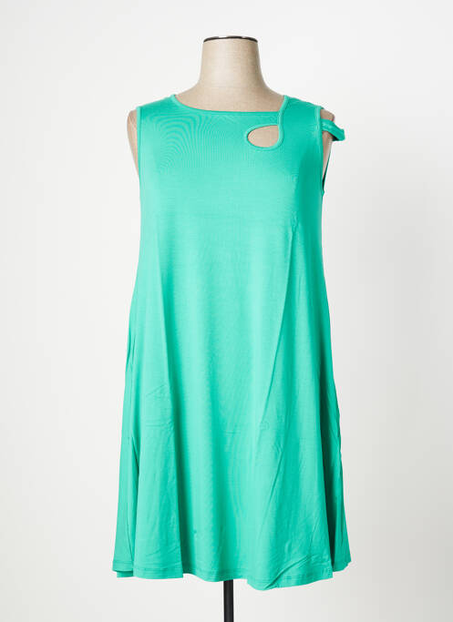 Robe mi-longue vert MALOKA pour femme