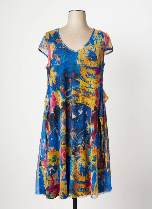 Robe mi-longue bleu MALOKA pour femme