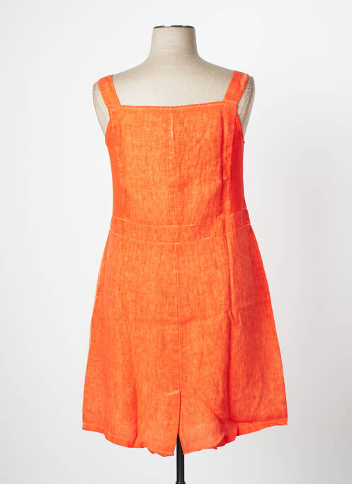 Robe mi-longue orange MALOKA pour femme