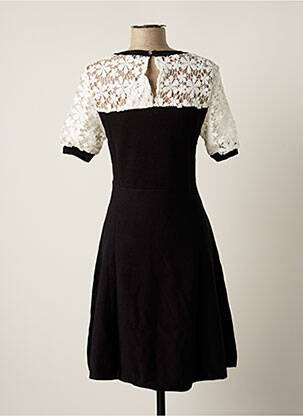 Robe mi-longue manches courtes manches courtes noir PAUL BRIAL femme