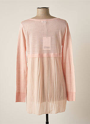 Pull tunique finition bords-côtes manches longues rose PAUL BRIAL femme