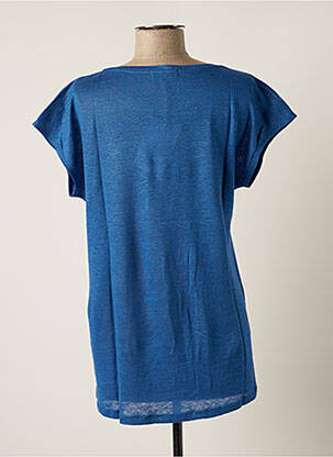 Top tissage jersey manches courtes bleu PAUL BRIAL femme