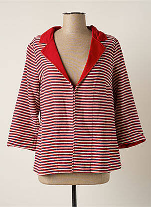Veste casual col tailleur rouge PAUL BRIAL femme