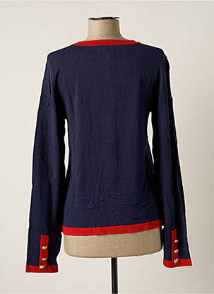 Gilet manches longues col rond bleu PAUL BRIAL femme