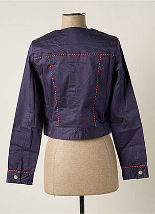 Veste casual col rond bleu PAUL BRIAL femme