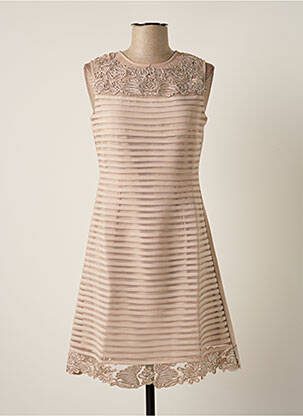 Robe courte sans manche sans manche beige PAUL BRIAL femme