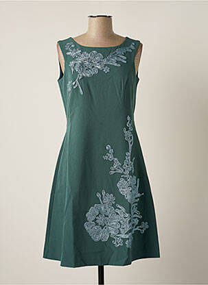 Robe mi-longue sans manche sans manche vert PAUL BRIAL femme