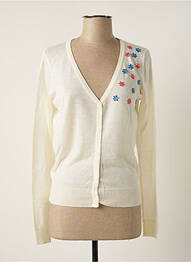 Gilet manches longues resserrée sur le bas beige PAUL BRIAL femme