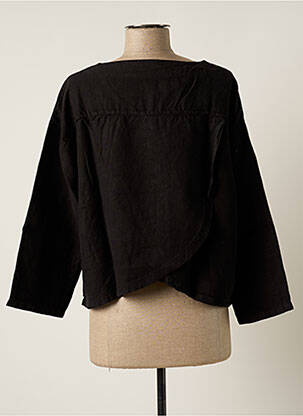 Veste casual col rond noir G!OZE femme