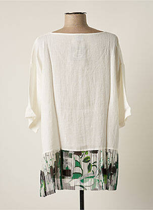 Top col rond manches 3/4 beige G!OZE femme