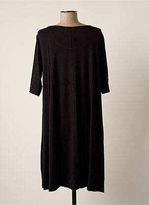 Robe mi-longue manches 3/4 manches 3/4 noir G!OZE femme
