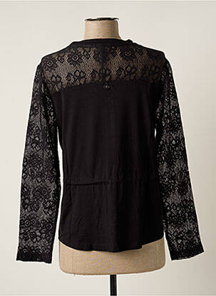 Gilet manches longues stretch noir MALOKA femme